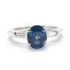 Platinum Deco 1.50 carat Sapphire Diamond Ring