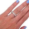 1 carat princess diamond channel band White Gold Worn