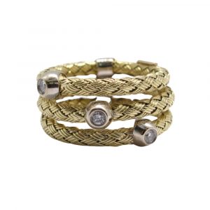 Braided Gold Diamond Band