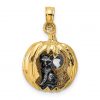 Cat In Pumpkin Gold Charm