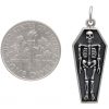 Coffin Skeleton Charm Size