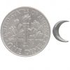 Crescent Moon Stud Earring Size