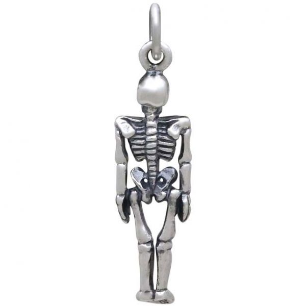 Detailed Skeleton Charm Back