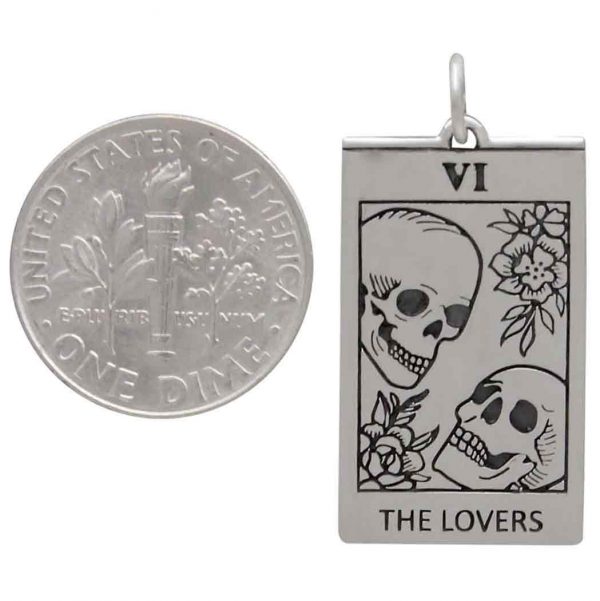 Lovers Tarot Card Charm Size