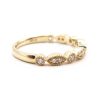 Milgrain Yellow Gold Diamond Stack Band .19 Side