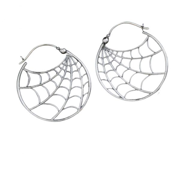 Spider Web Hoop Earrings