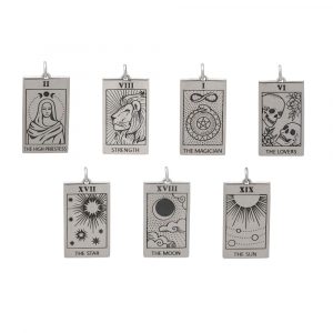 Sterling Tarot Card Charm