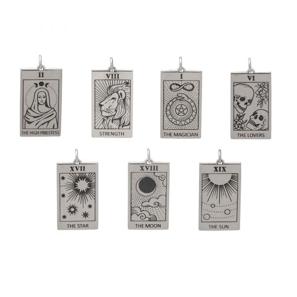 Sterling Tarot Card Charm