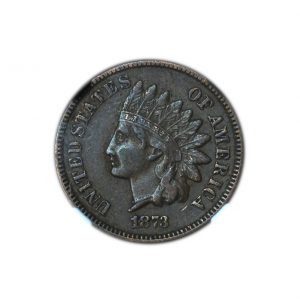 1873 Indian Head Penny Open 3 XF45 NGC