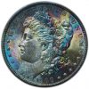 1900-O Morgan Silver Dollar MS64+ PCGS + CAC Rainbow Toned