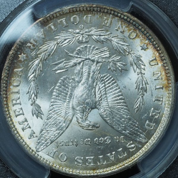 1900-O Morgan Silver Dollar MS64+ PCGS + CAC Rainbow Toned