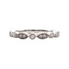 Diamond Milgrain Pattern Stack Band White Gold