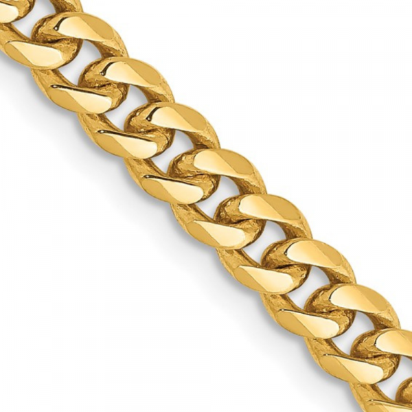 Miami Gold Cuban Chain 14k Close Up