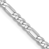 white gold figaro chain 14k