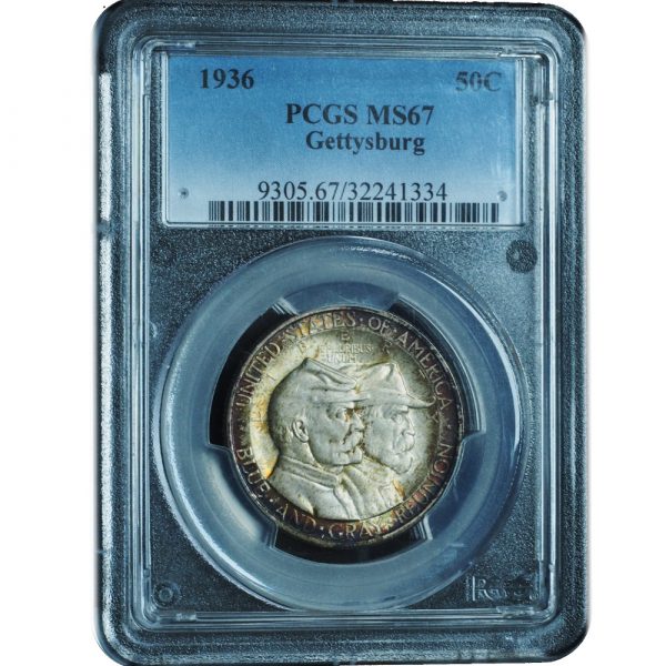 1936 Gettysburg Commemorative Half Dollar MS67 PCGS