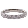 Round Diamond Wedding Band Stack Ring 1.113ctw 14k White Gold Front