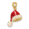 gold santa hat charm 3d