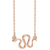 14K Rose gold Snake 16-18 Necklace