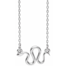 14K white gold Snake 16-18 Necklace