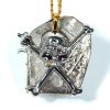 1715 Fleet Shipwreck 8 Reales in 14k Reversible Skull & Crossbones / Black Powder Pistol Pendant