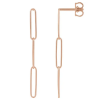 Rose Gold Paperclip Earrings