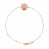 Rose Gold with Black Spinel Engravable Paw Print Bracelet