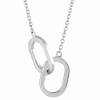 White Gold Interlocked Link Necklace