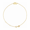 Yellow Gold Customizable Dainty Initial Bracelet