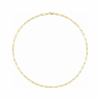 Yellow Gold Simple Paperclip-Style Bracelet