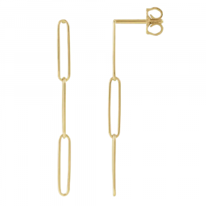 yellow gold paperclip earrings (2)