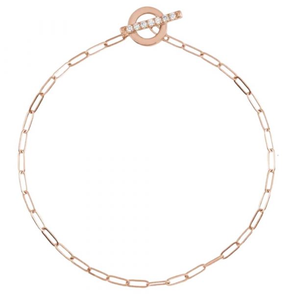 rose gold diamond toggle bracelet