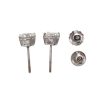 1.25 Carat Diamond Stud Earrings White Gold Profile