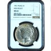 1921 Peace Dollar High Relief MS62 NGC