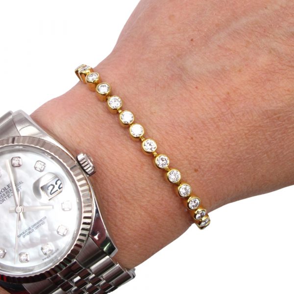 2.50 carat Diamond Tennis Bracelet bolo Worn