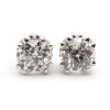 European Round Diamond Stud Earrings .81