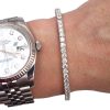 Flexible Diamond Tennis Bracelet 4 carats Worn