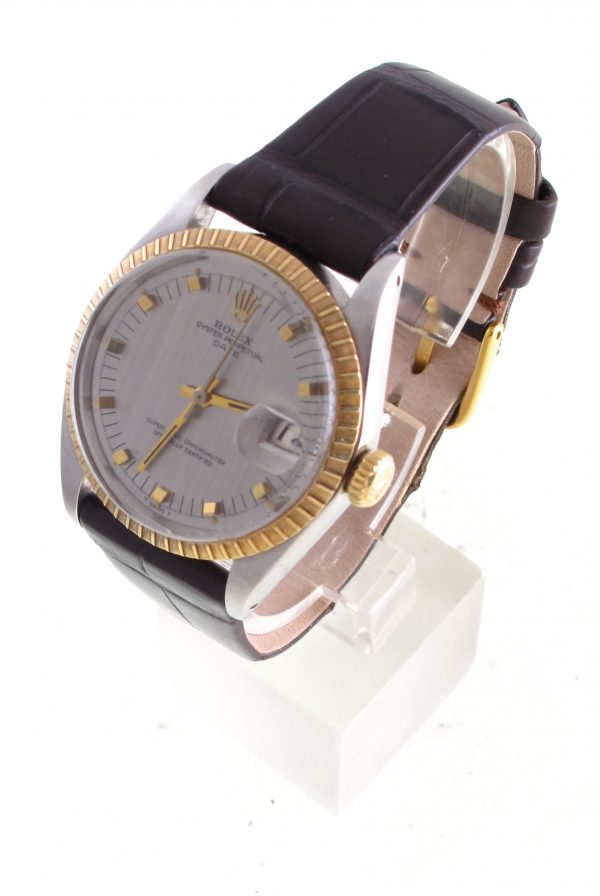 Pre-Owned Vintage Rolex Date (1964) Two Tone On Leather Model 1503 R side