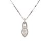 Lock Shaped Marquise Diamond Necklace