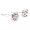 Mine Cut Diamond Stud Earrings 1.08 Side