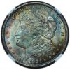 1921 Morgan Dollar MS62 NGC Beautifully Rainbow Toned