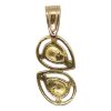 Petite Opal Bypass Pendant 14K Yellow Gold Back