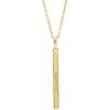 Engravable Four Sided Bar Necklace Example