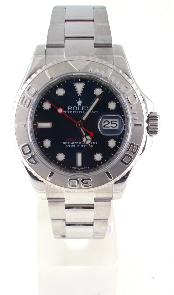 Pre-Owned Rolex Yachtmaster Blue Dial (2012) Stainless Steel and Platinum #116622 front