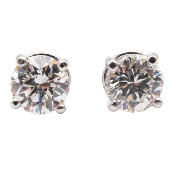 1.88 Round Diamond Stud Earrings