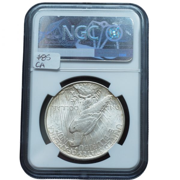 1923 D Peace Dollar AU58 NGC