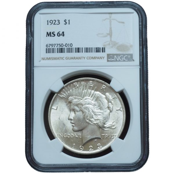 1923 Peace Dollar MS64 NGC