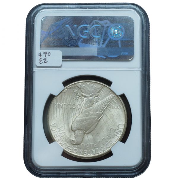 1923 S Peace Dollar MS62 NGC