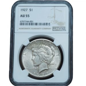 1927 Peace Dollar AU55 NGC