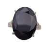 BIG Faceted Onyx Vintage Ring 14K Gold