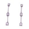 Diamond Dangle Earrings 14K White Gold .64 Carat TW VS Quality